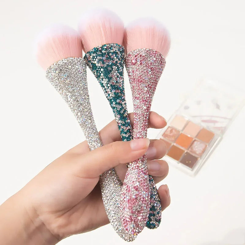 New Nail Dust Brush Powder Nail Brush Luxurious Glitter Handle Nail Brush Cleaner Manicure Accessoires Tools XJS15