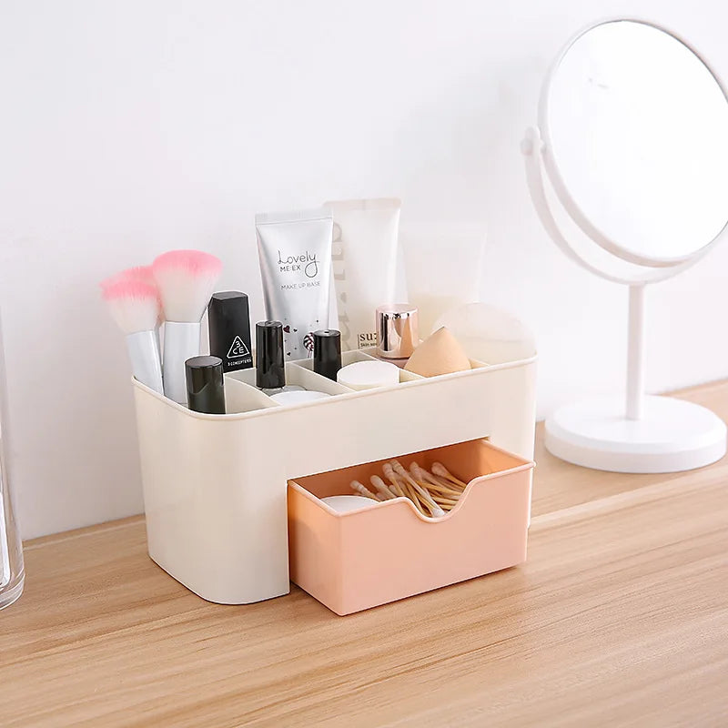 Nail Art Plastic Organizer Container Gel Polish Remover Cleaning Cotton Pad Swab Box Storage Case Accessories Tool Clean Desktop
