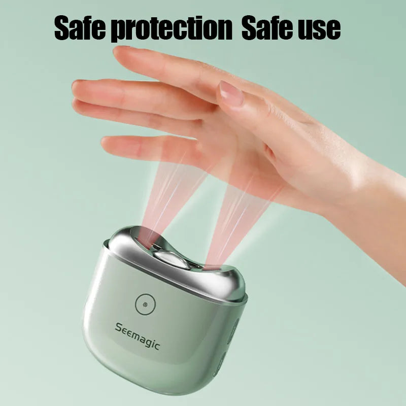 Seemagic Alloy Body Electric Automatic Nail Clipper Touch Start Infrared Protection Upgrade Cutter Head LED Light Nail Trimmer