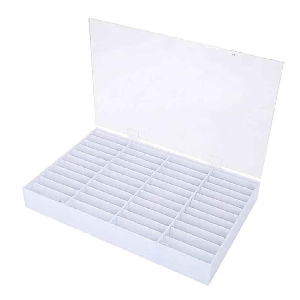 44-Grid Nail Art Display Box Detachable Fake Nail Tips Empty Storage Organizer