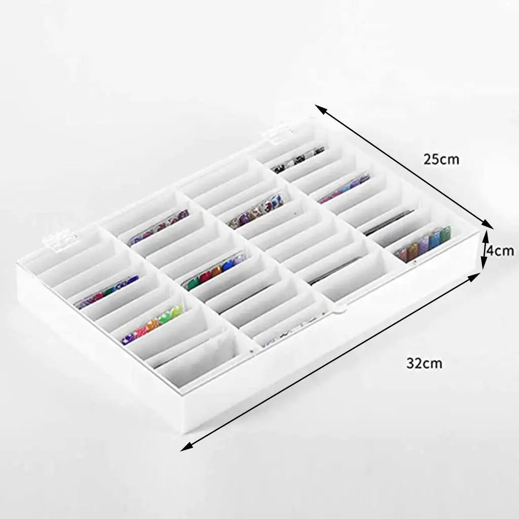44-Grid Nail Art Display Box Detachable Fake Nail Tips Empty Storage Organizer